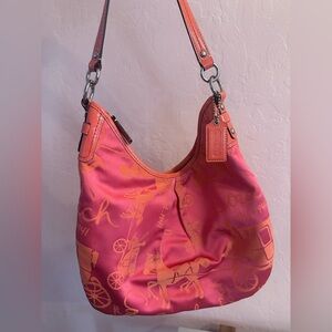 Coach Coral Pink Hobo Bag